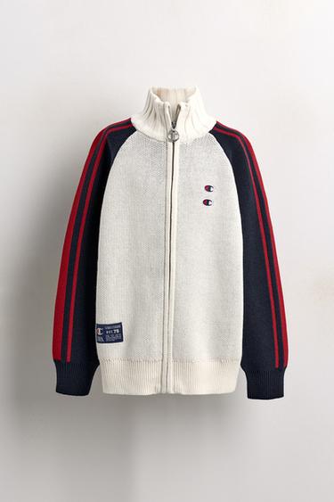 CHAMPION ® X ZARA ニットカーディガンエクリュZaraのCHAMPION ® X ZARA ニットカーディガン - エクリュ 