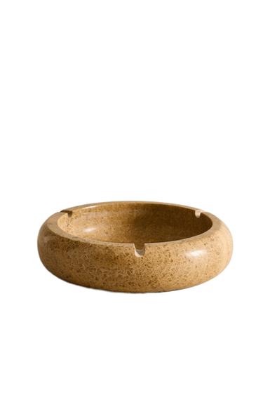 ROUND MARBLE ASHTRAY - Ecru by Zara