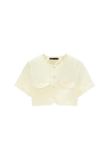 CUERPO CROP CON LINO BOTONES