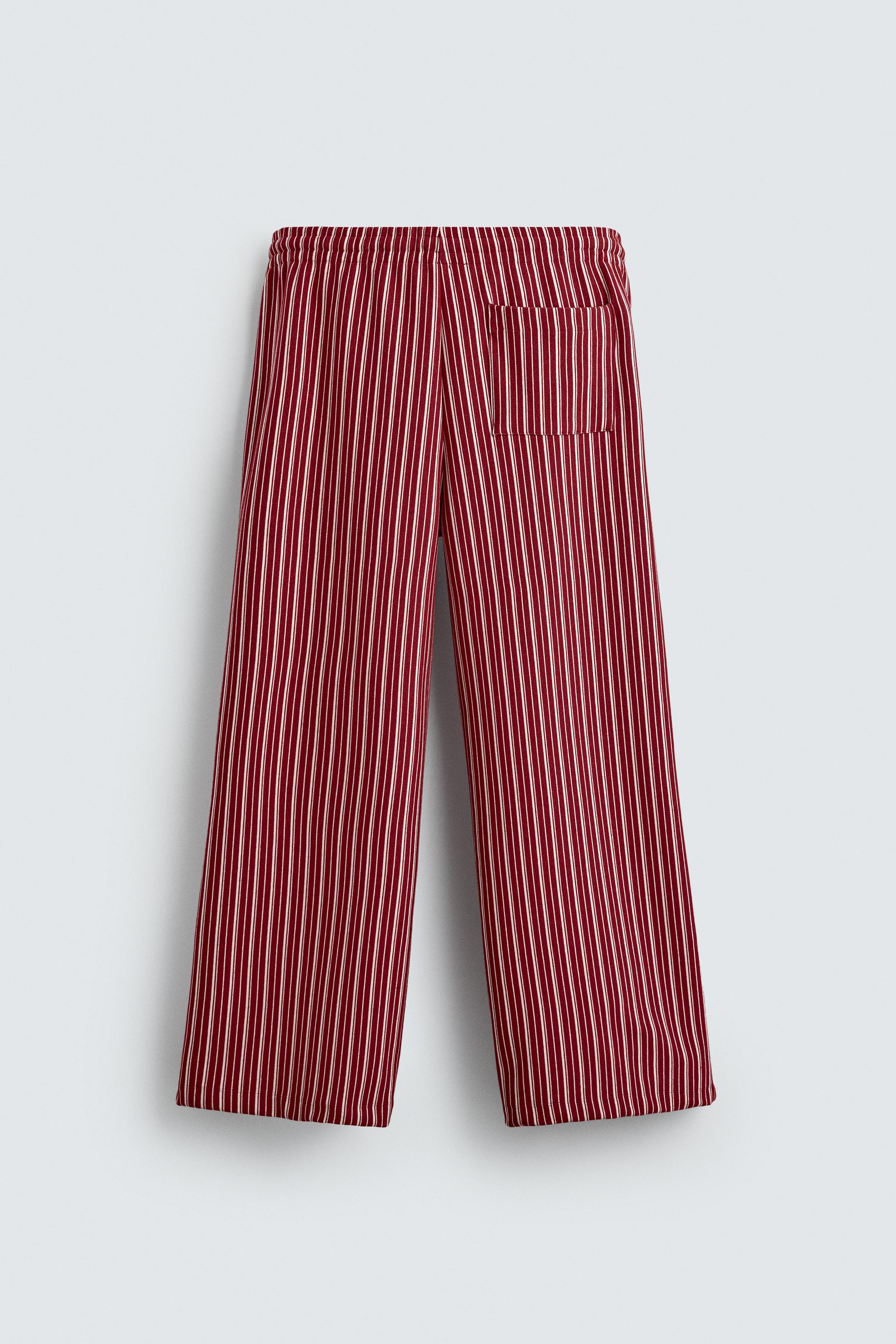 STRIPED RELAXED FIT PANTS