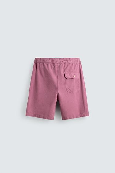 SHORT DÉLAVÉ REGULAR FIT - Rose de Zara - Image 7