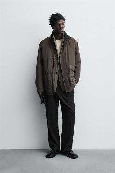 JAQUETA ACOLCHOADA LEVE - Marrom da Zara - Imagem 0