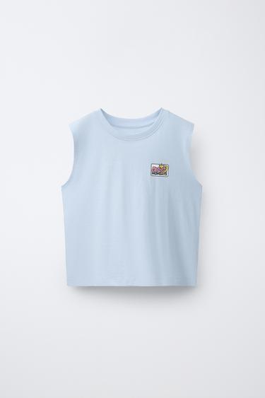 CAMISETA ESTAMPADO - Azul claro de Zara