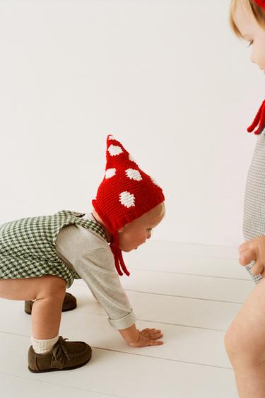 PIJAMA D'UNA PEÇA CURT DE QUADRE VICHY - Verd blau de Zara