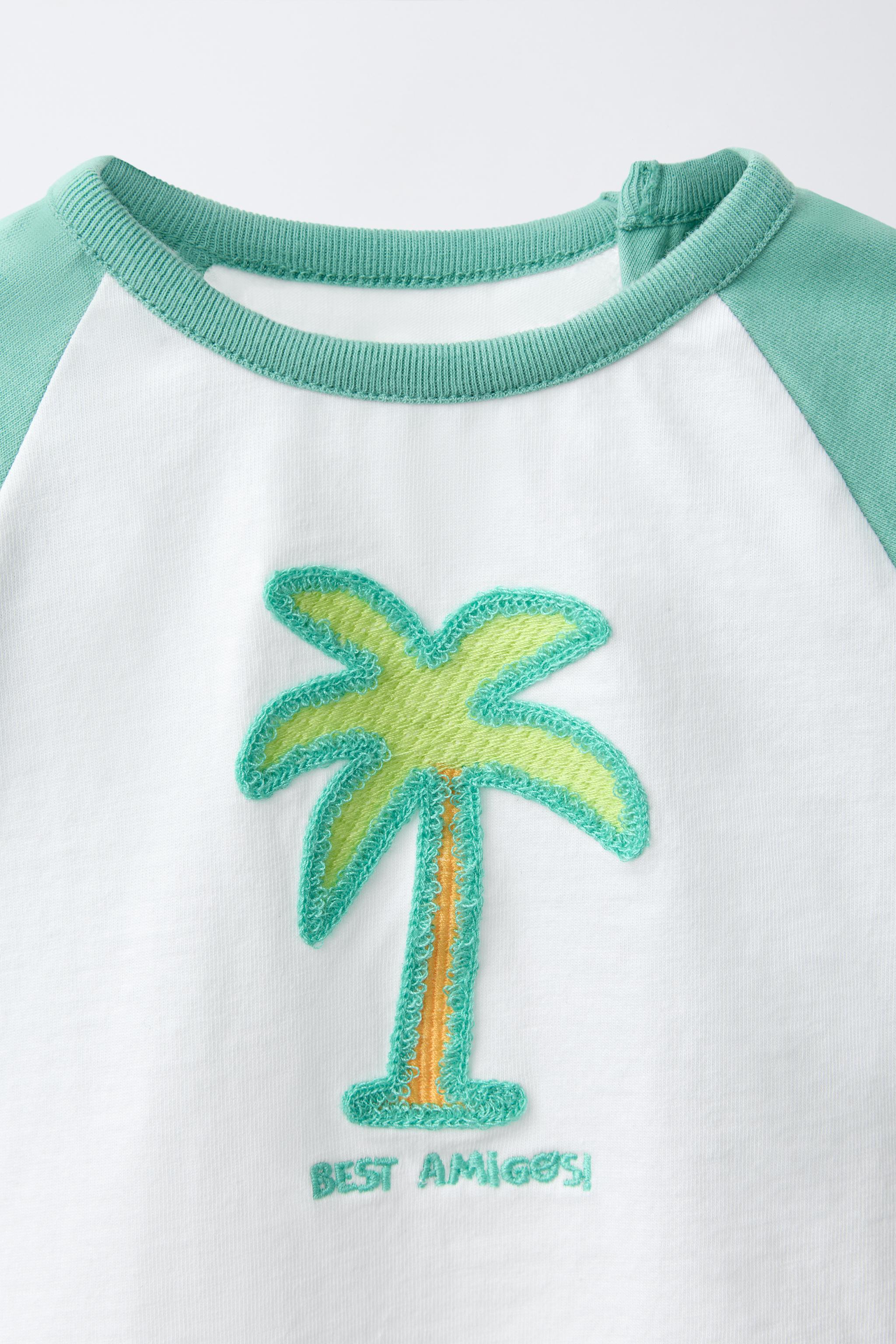 PALM TREE RAGLAN SLEEVE T-SHIRT