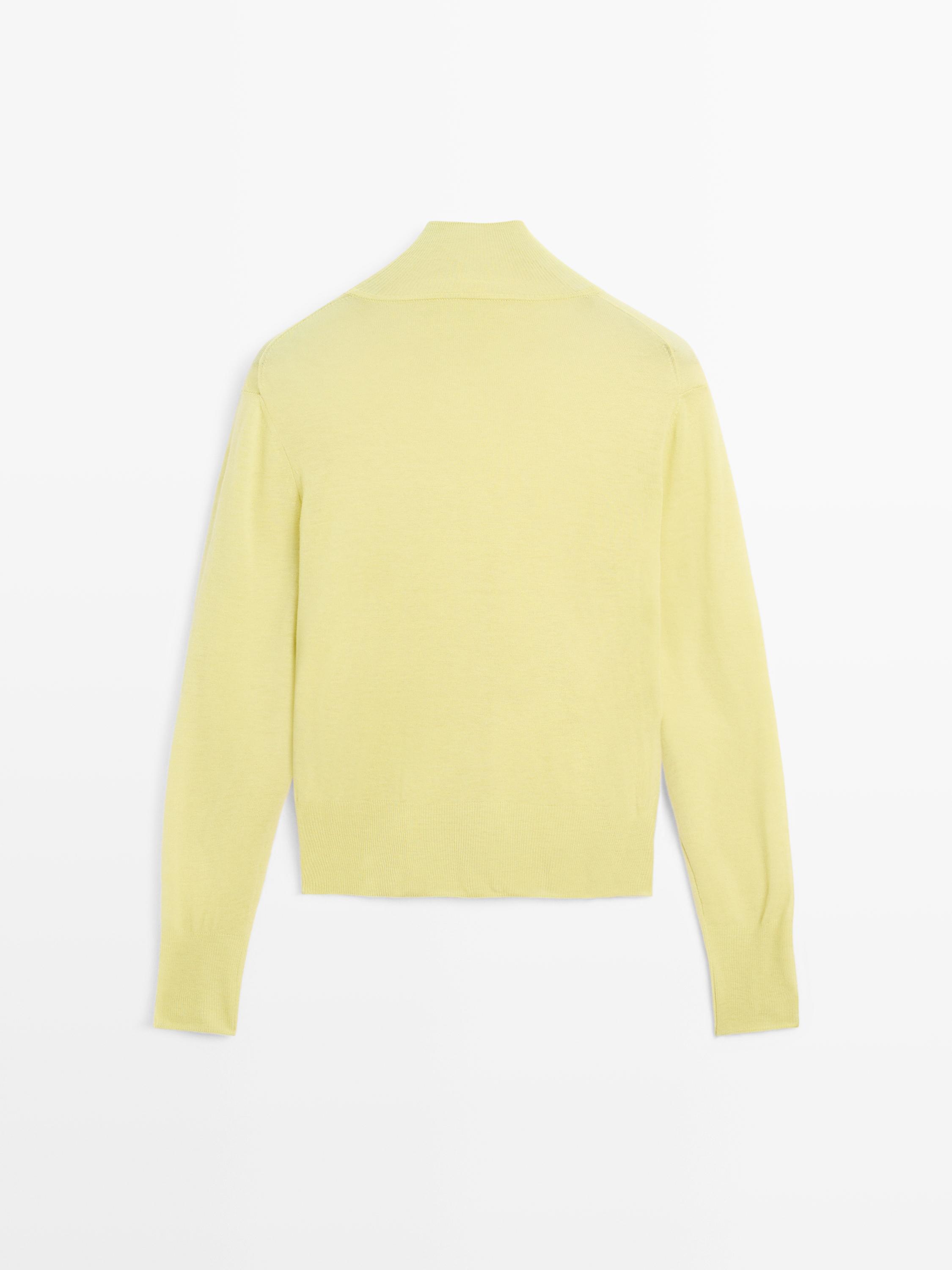 Pull en maille à col montant 100 % laine - STUDIO