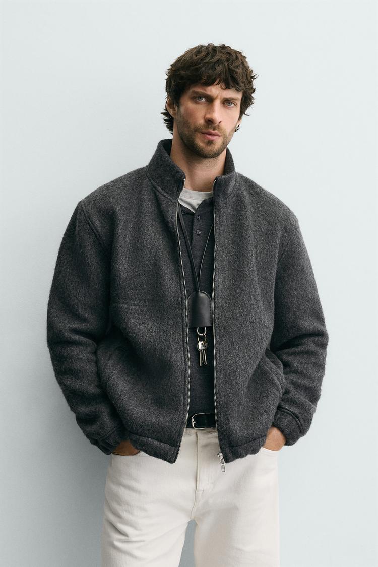 ZARA TEXTURED RELAXED FIT JACKET