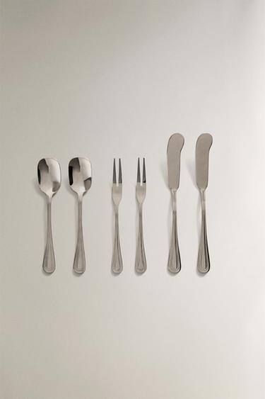 6-PIECE SILVER DESSERT CUTLERY SET - Steel by Zara - Image 0