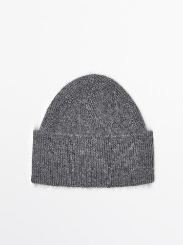 Zara 100% cashmere knit beanie - Gray