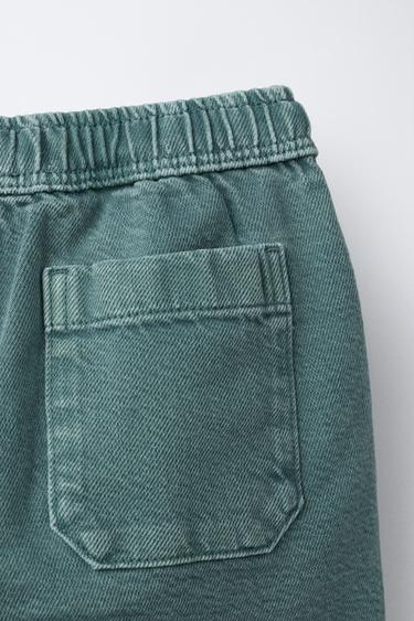 PANTALÓN SARGA BAGGY - Verde de Zara