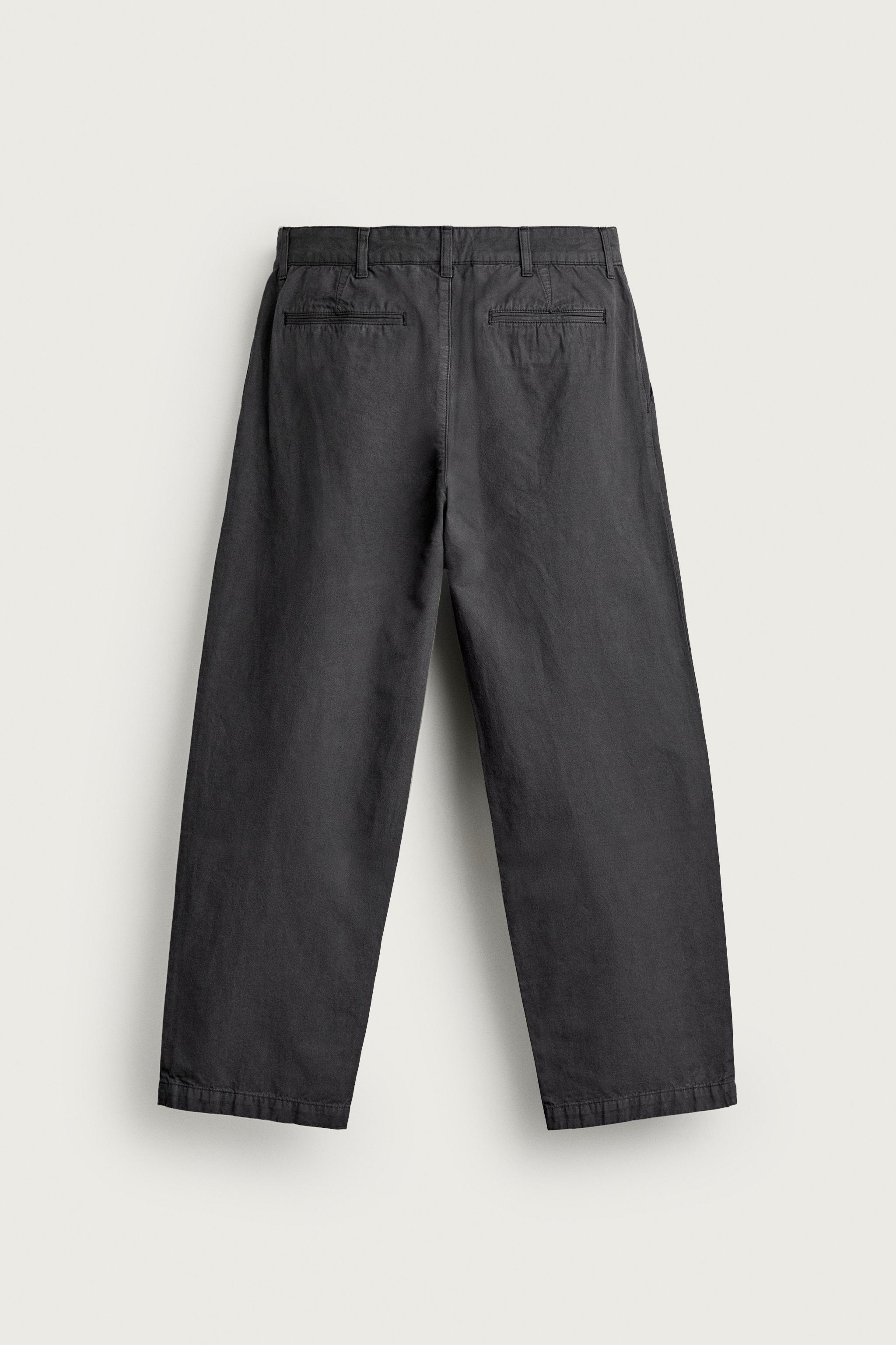 REGULAR-FIT PLEATED CHINO PANTS