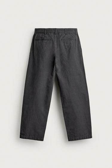 PLEATED REGULAR-FIT CHINO PANTS — Stone 2