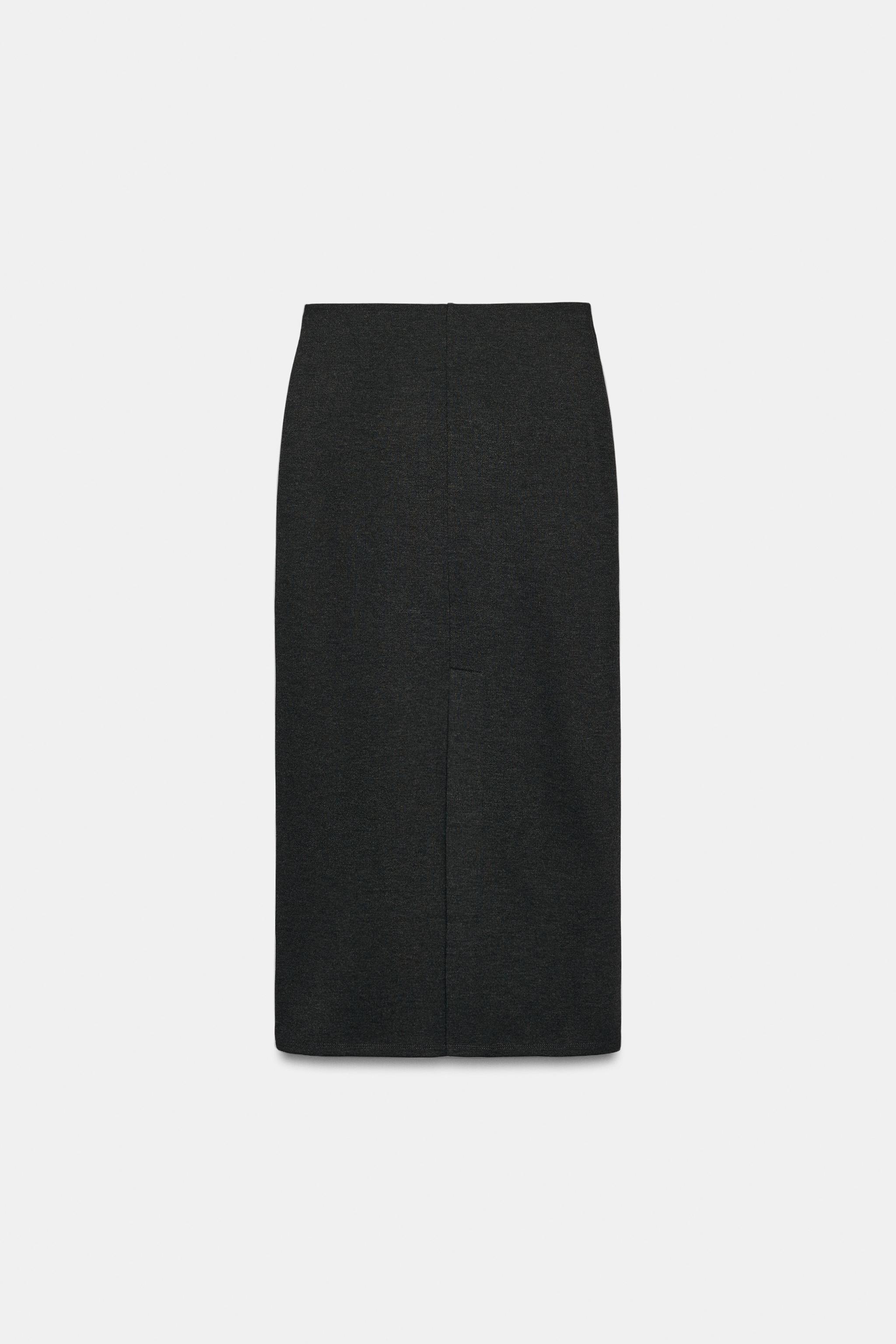 SOFT STRAIGHT MIDI SKIRT