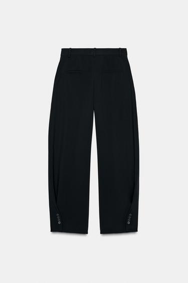 PANTALON BALLOON À BOUTONS ZW COLLECTION - Noir de Zara - Image 5