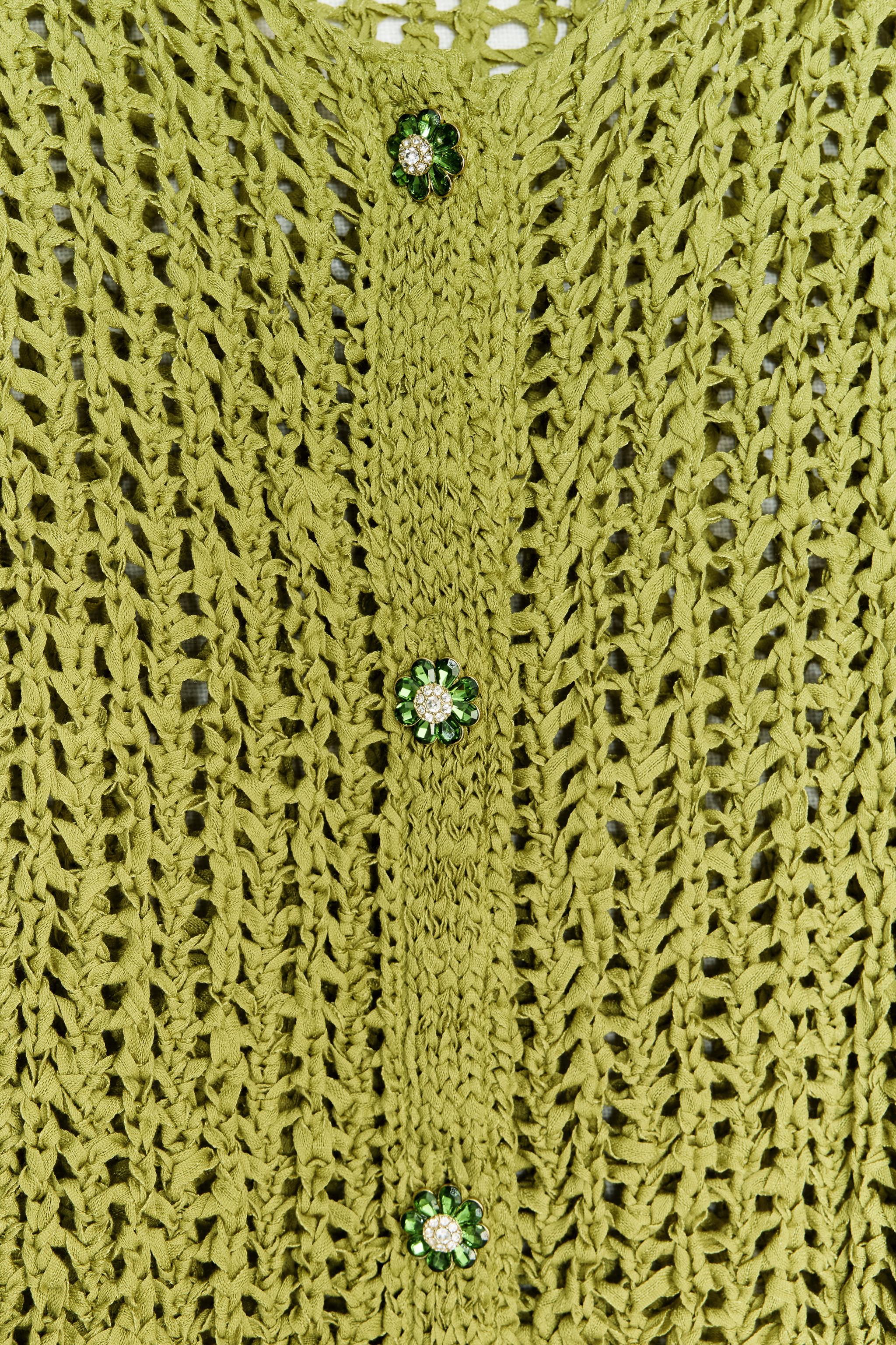 RIBBON KNIT JACKET - Green | ZARA United States
