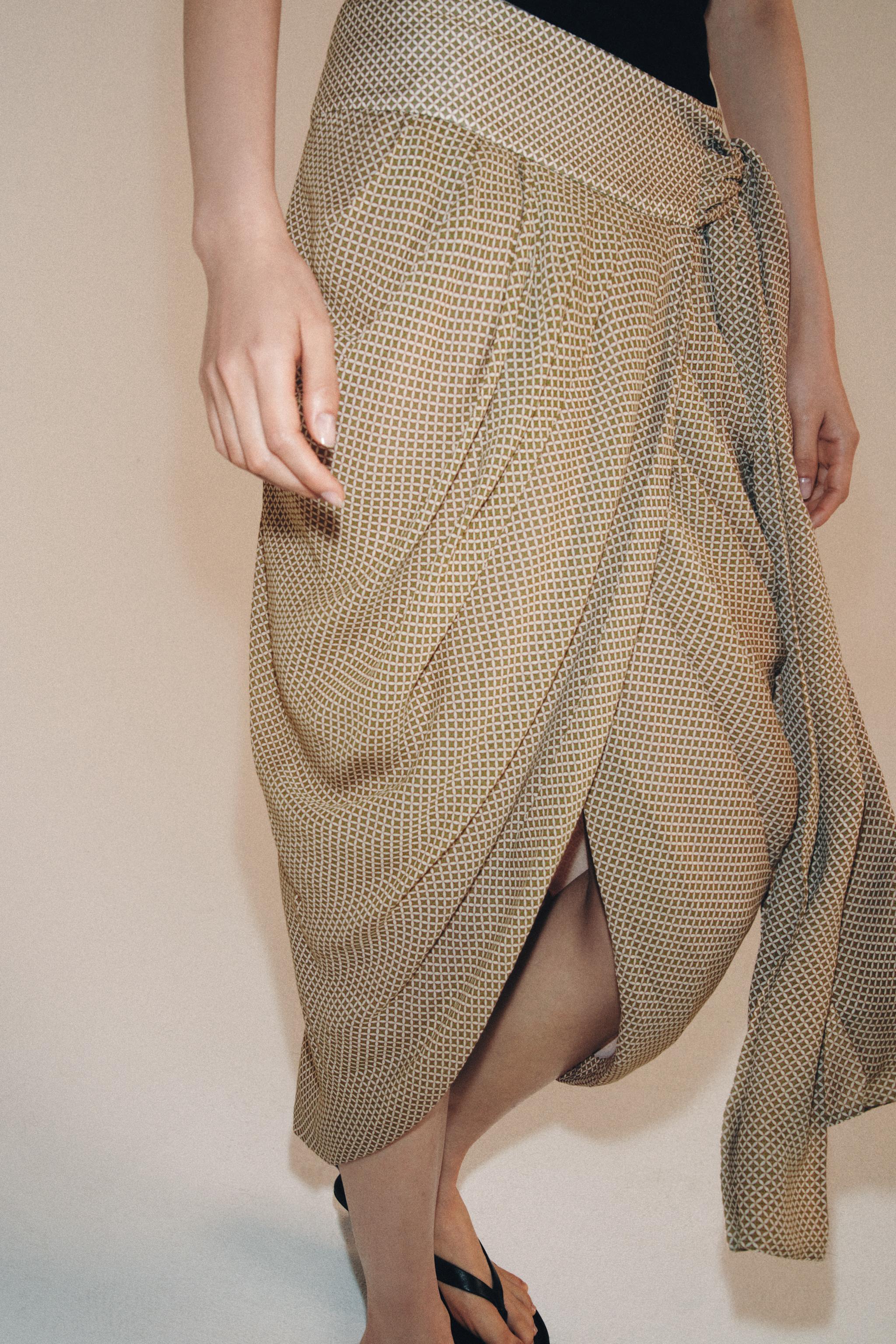 DRAPED PRINTED SKIRT ZW COLLECTION