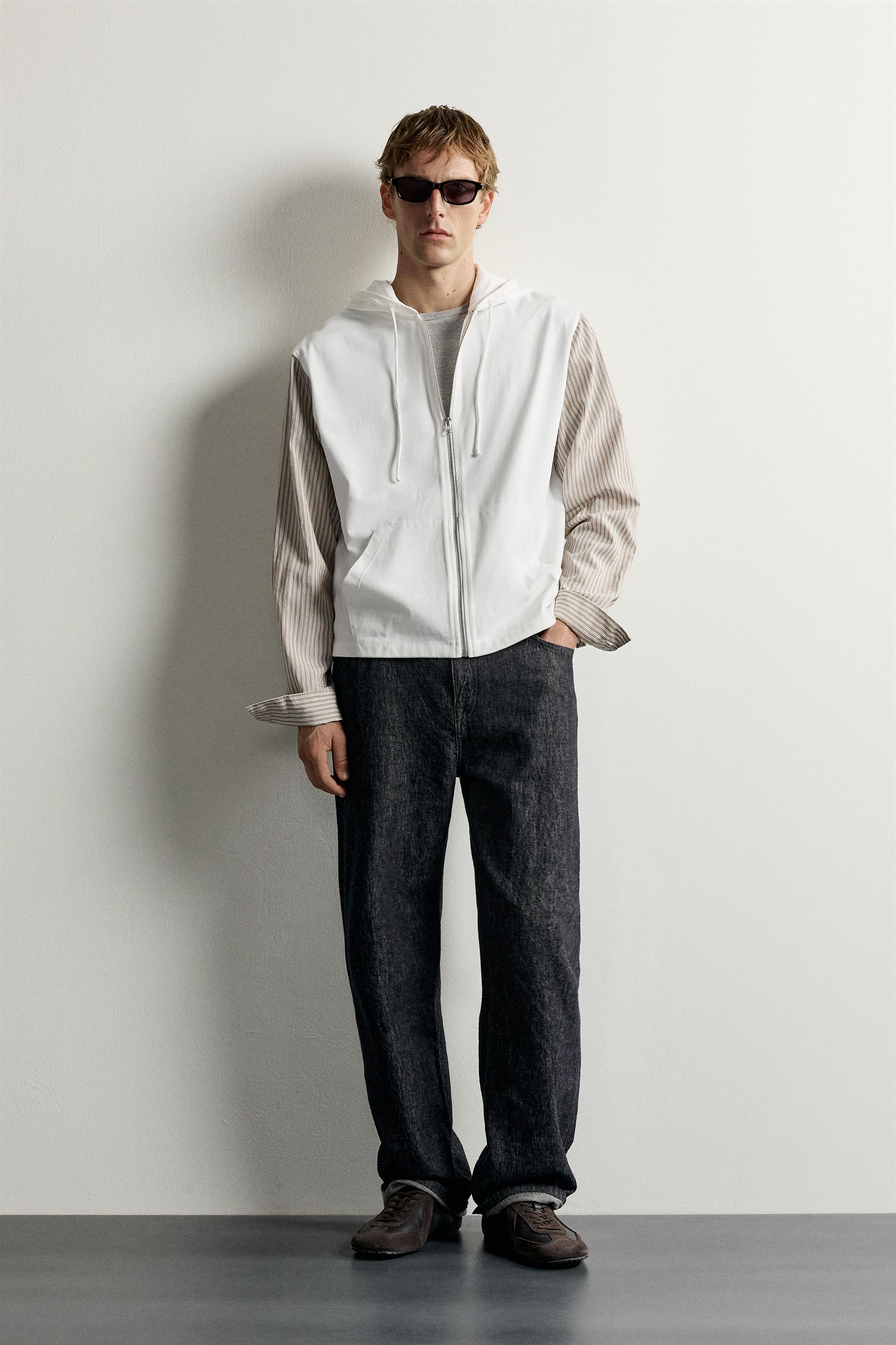 Мужские худи Zara CONTRAST ZIP-UP