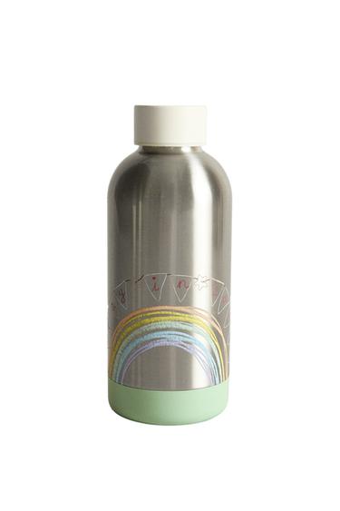 CHILDREN’S RAINBOW STAINLESS STEEL WATER BOTTLE - متعدد الألوان الخاص بـ Zara