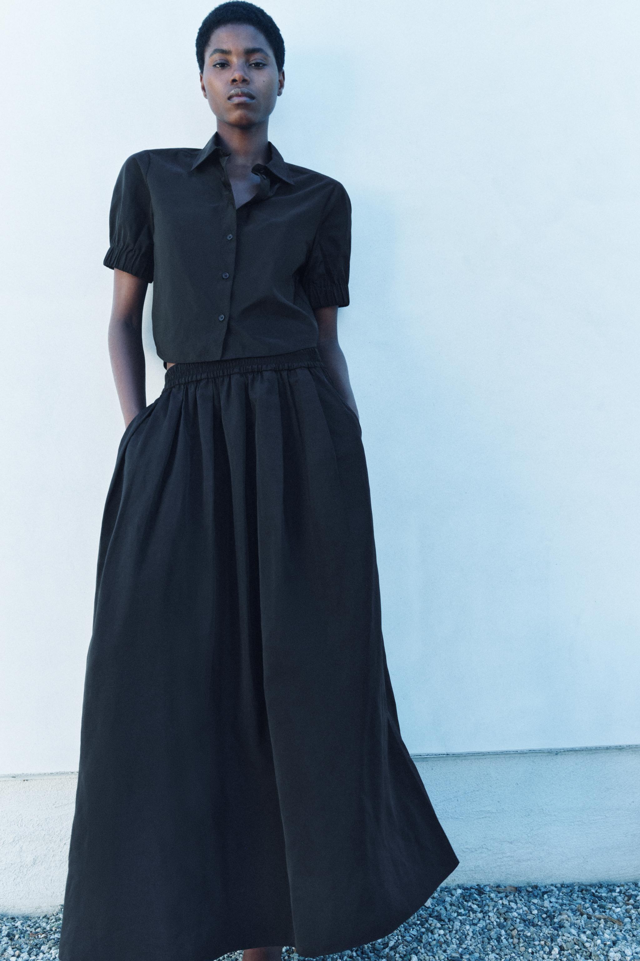 Black midi skirt cheap best sale