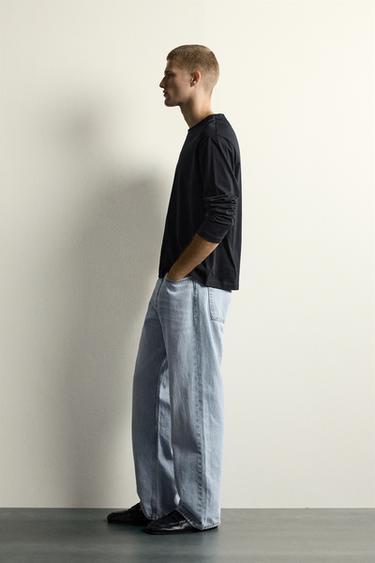 Zara LOOSE FIT JEANS - Mid-blue