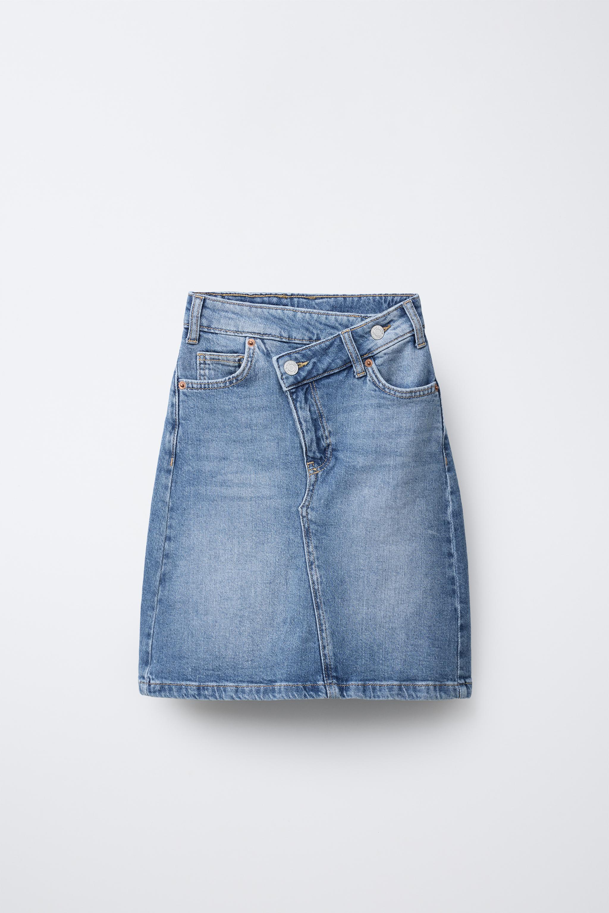 ミディ丈デニムスカート - ブラック | ZARA Japan / 日本