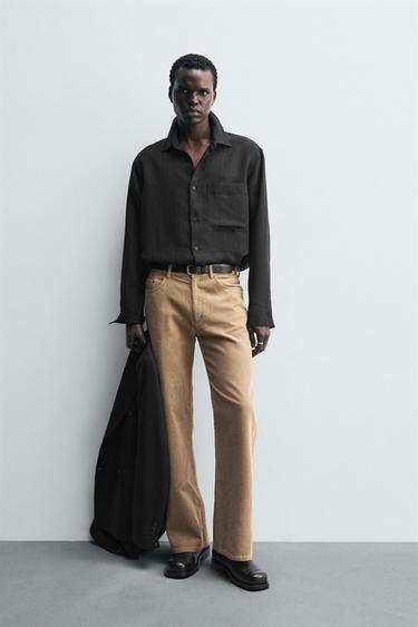 STRIPED FLOWING SHIRT - Black by Zara - Image 0