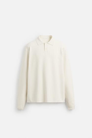 SOFT KNIT POLO SHIRT - Oyster-white by Zara
