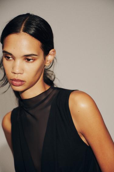 BODY EN TULLE ASSORTI - Noir de Zara - Image 2