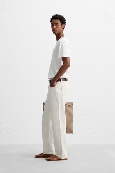 WASHED SLIM FIT T-SHIRT - White by Zara - Image 3
