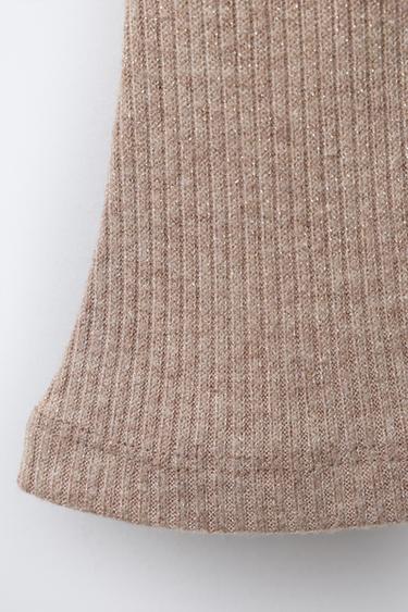 SHINY FLARE LEGGINGS - camel by Zara - Image 3