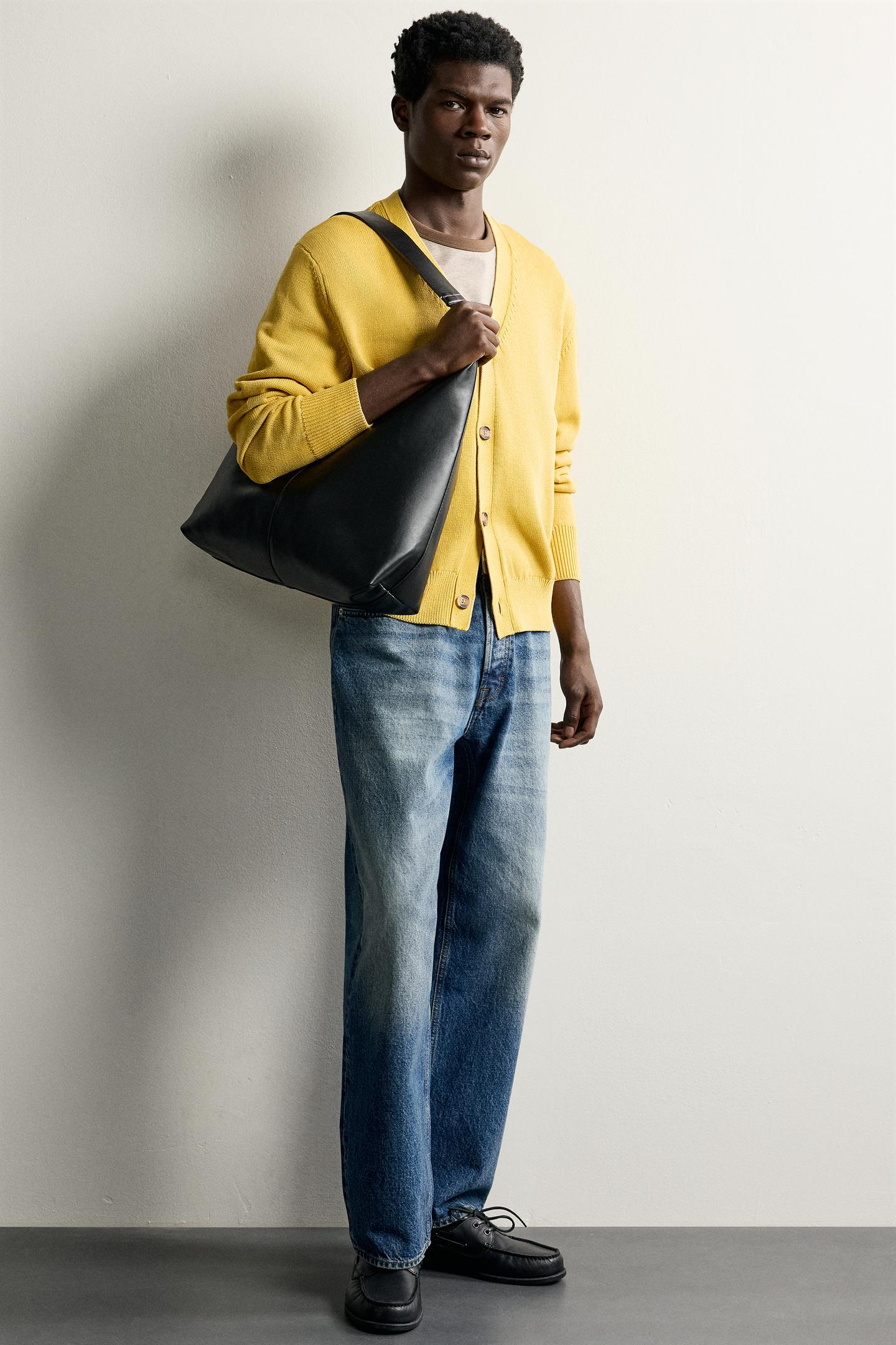 Мужская сумка Zara Solid Shopper, цвет: Чёрный — фото 2