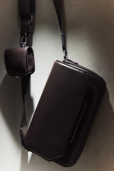 ОДНОТОННА СУМКА ЧЕРЕЗ ПЛЕЧЕ З КЛАПАНОМ - Коричневий Zara