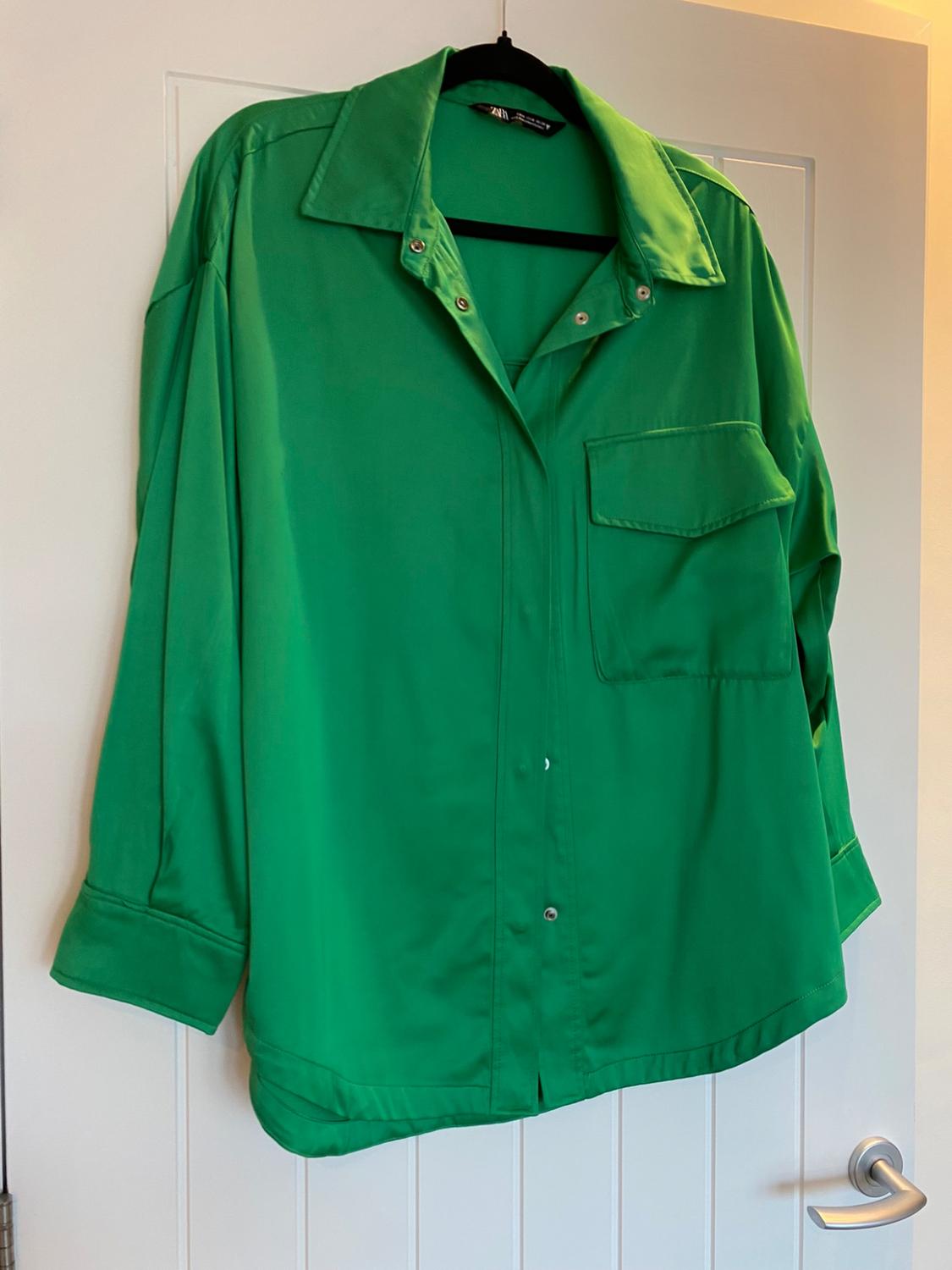 OVERSIZE SATIN OVERSHIRT - Image 7