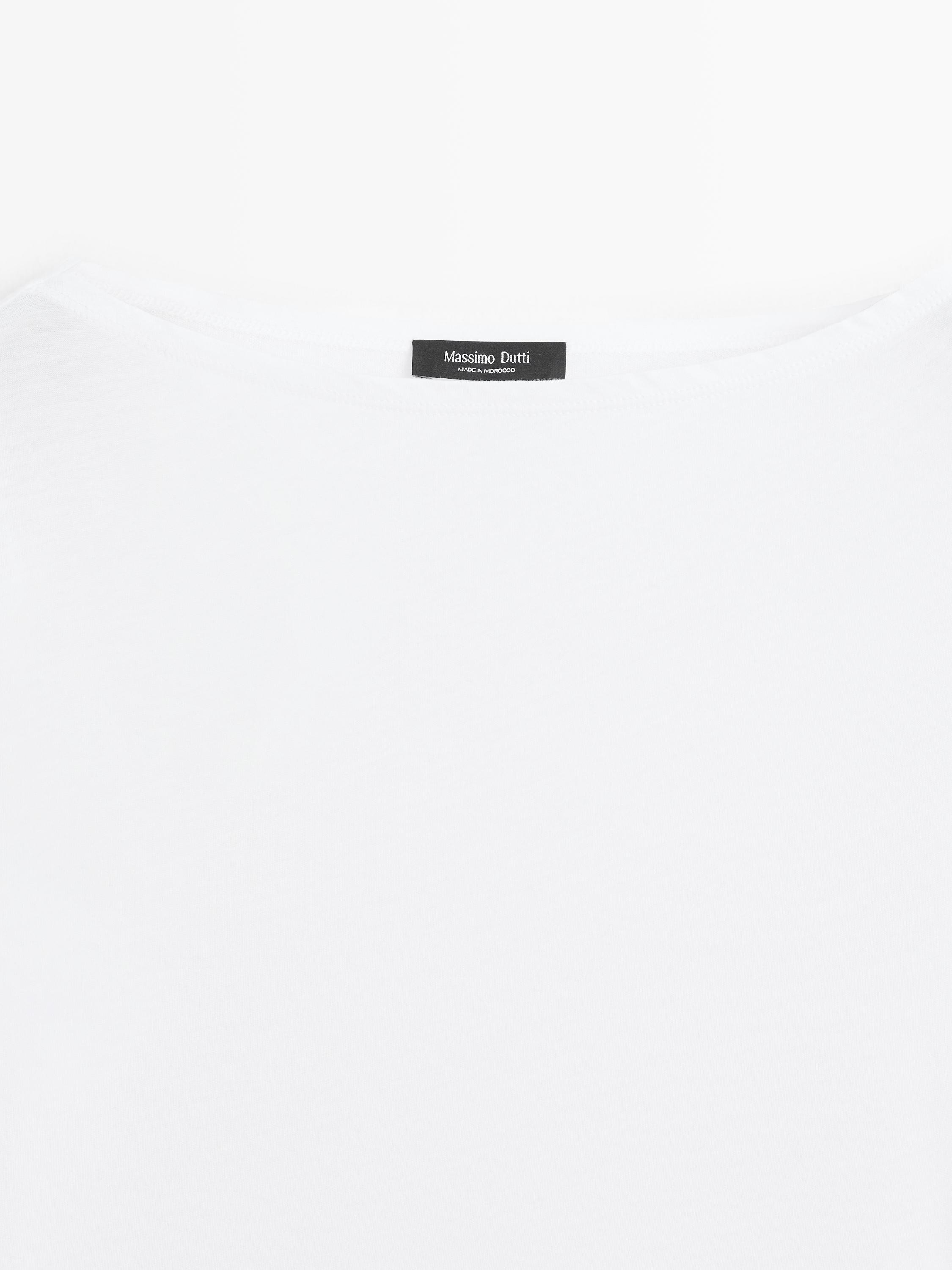 T-shirt col bateau 100 % coton