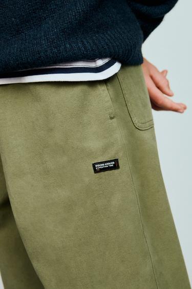 PANTALÓN STRAIGHT ETIQUETA - Verdoso de Zara