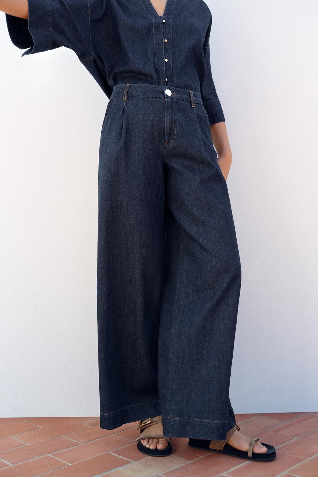 Thumbnail image for بنطلون WIDE LEG بخصر عال وكسرات