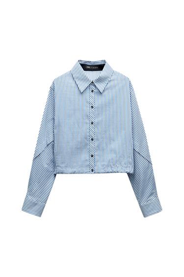 STRIPED SHIRT WITH ADJUSTABLE HEM