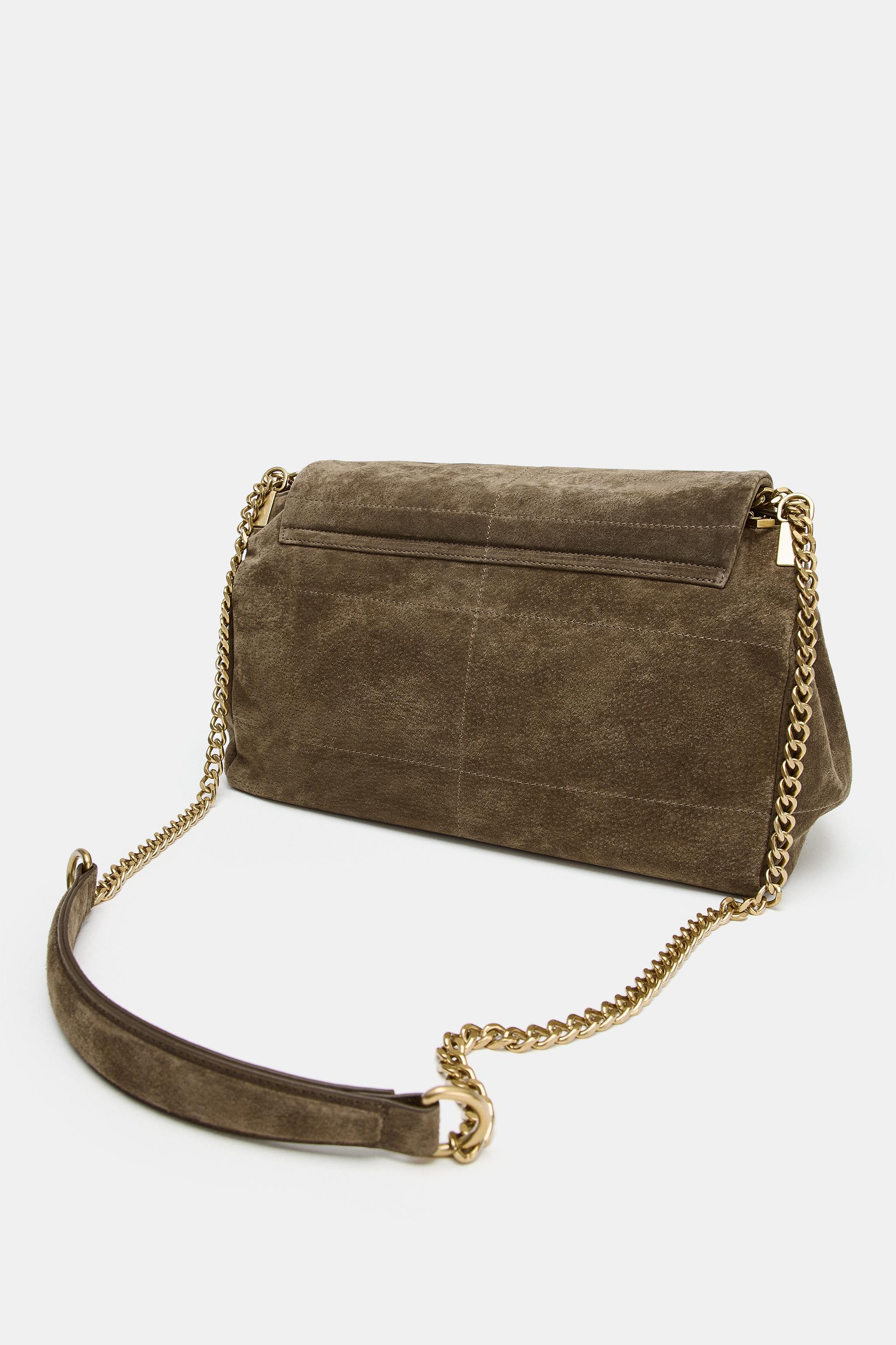 LEATHER FLAP SHOULDER BAG
