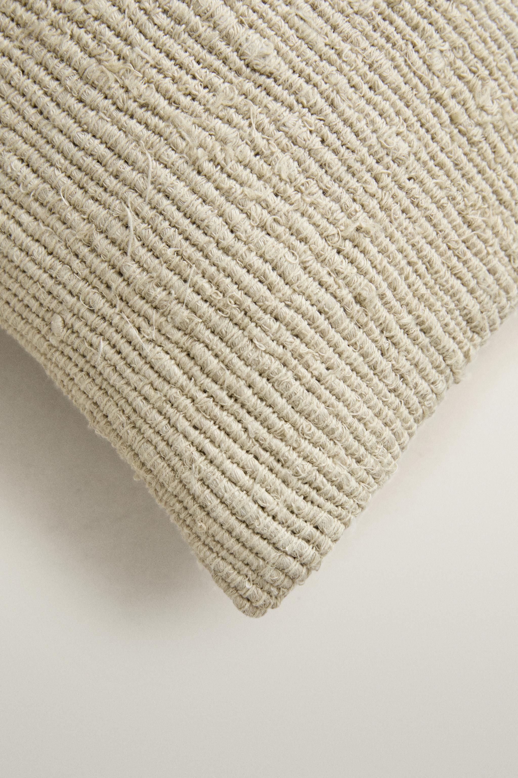 WOVEN THROW PILLOW COVER — Sand