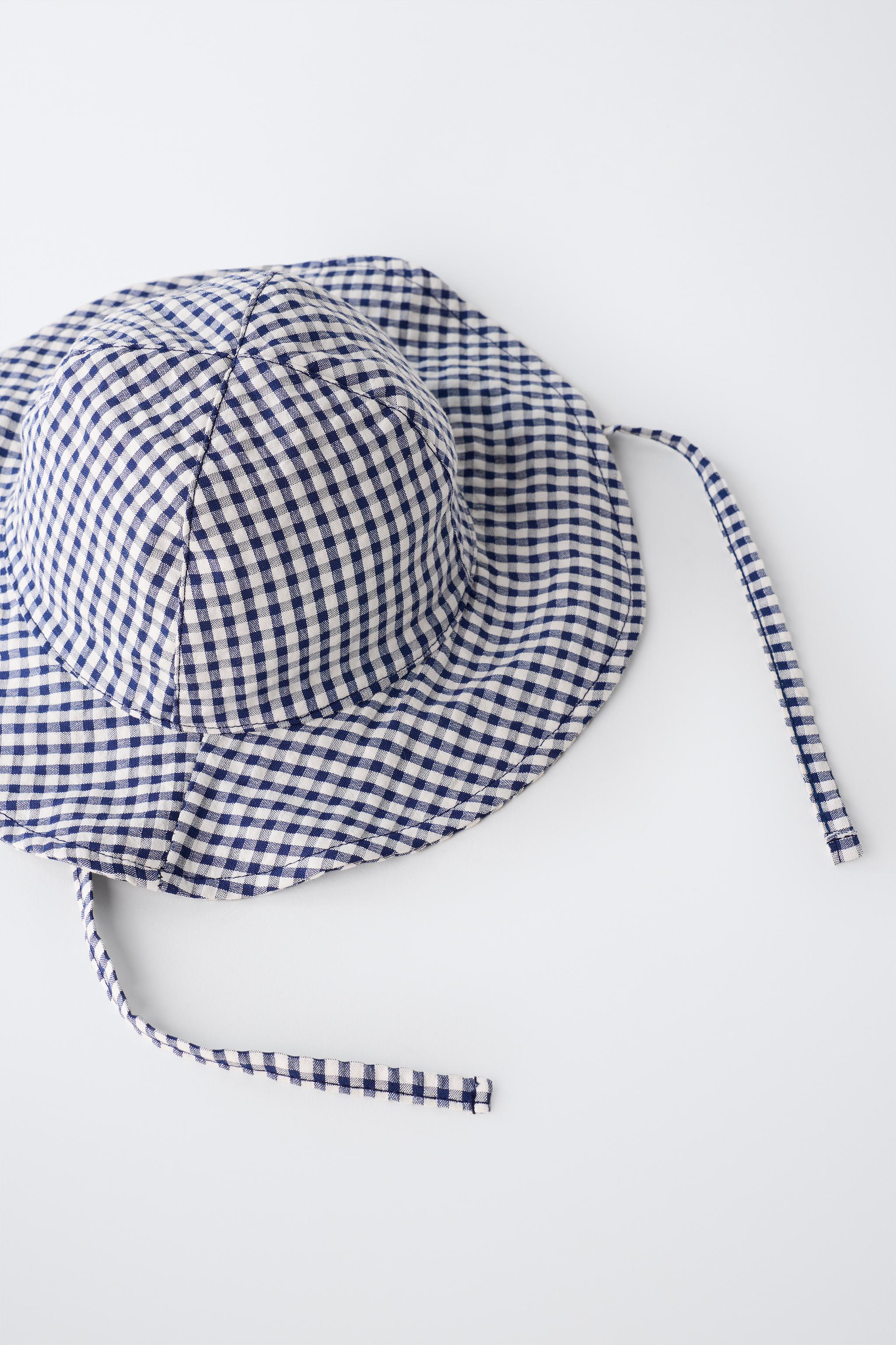 Детские головные уборы Zara GINGHAM PRINT HAT — фото 3