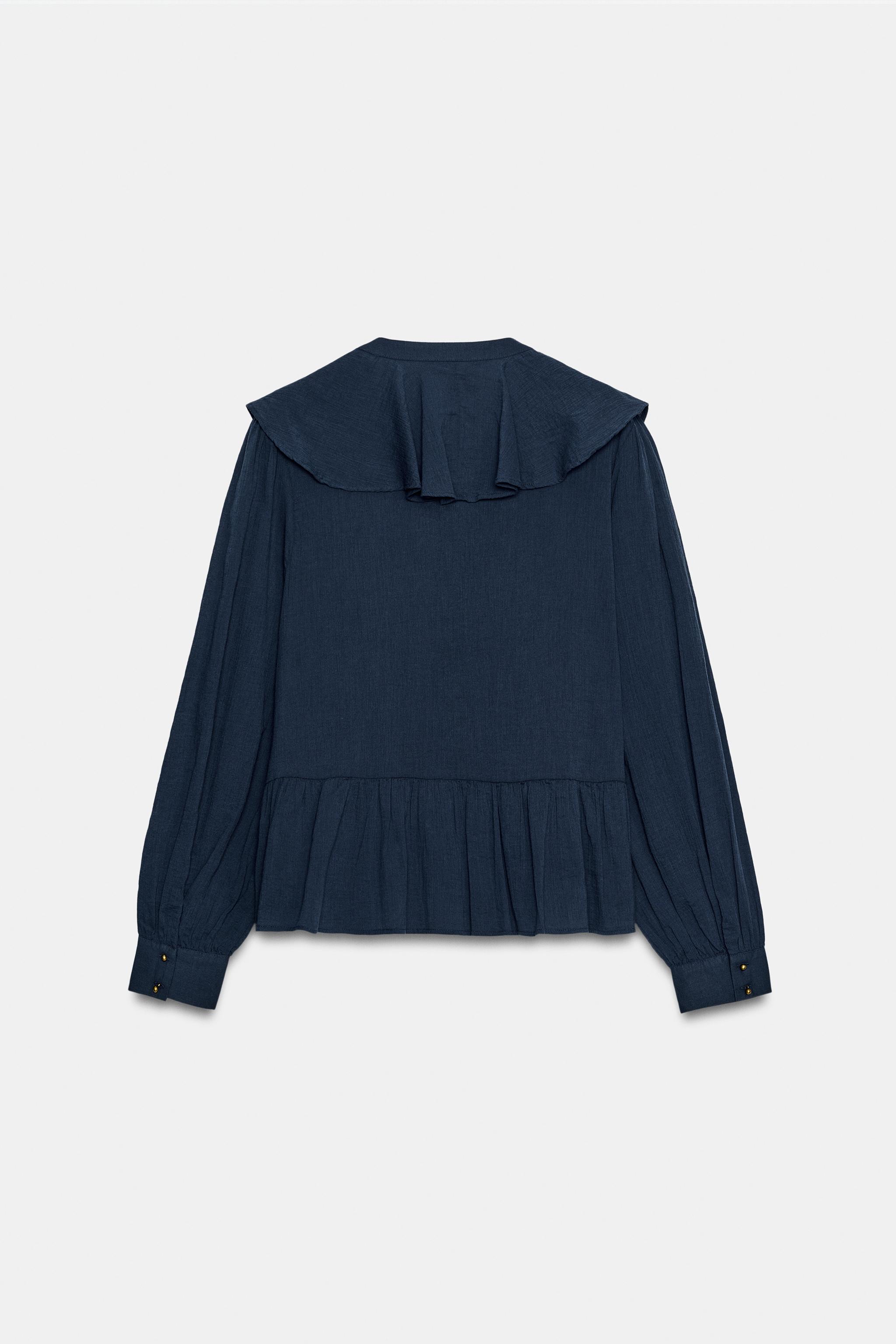 RFFLE FROG FASTENING BLOUSE