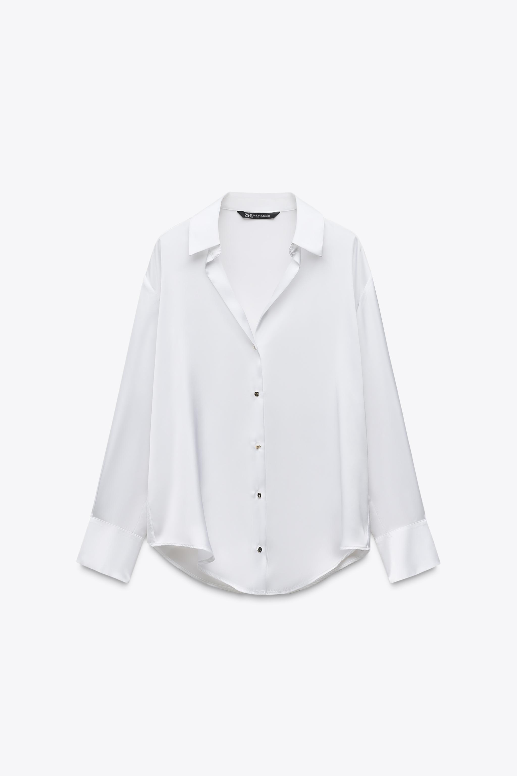 SATIN EFFECT BASIC SHIRT - Multicolored | ZARA United States