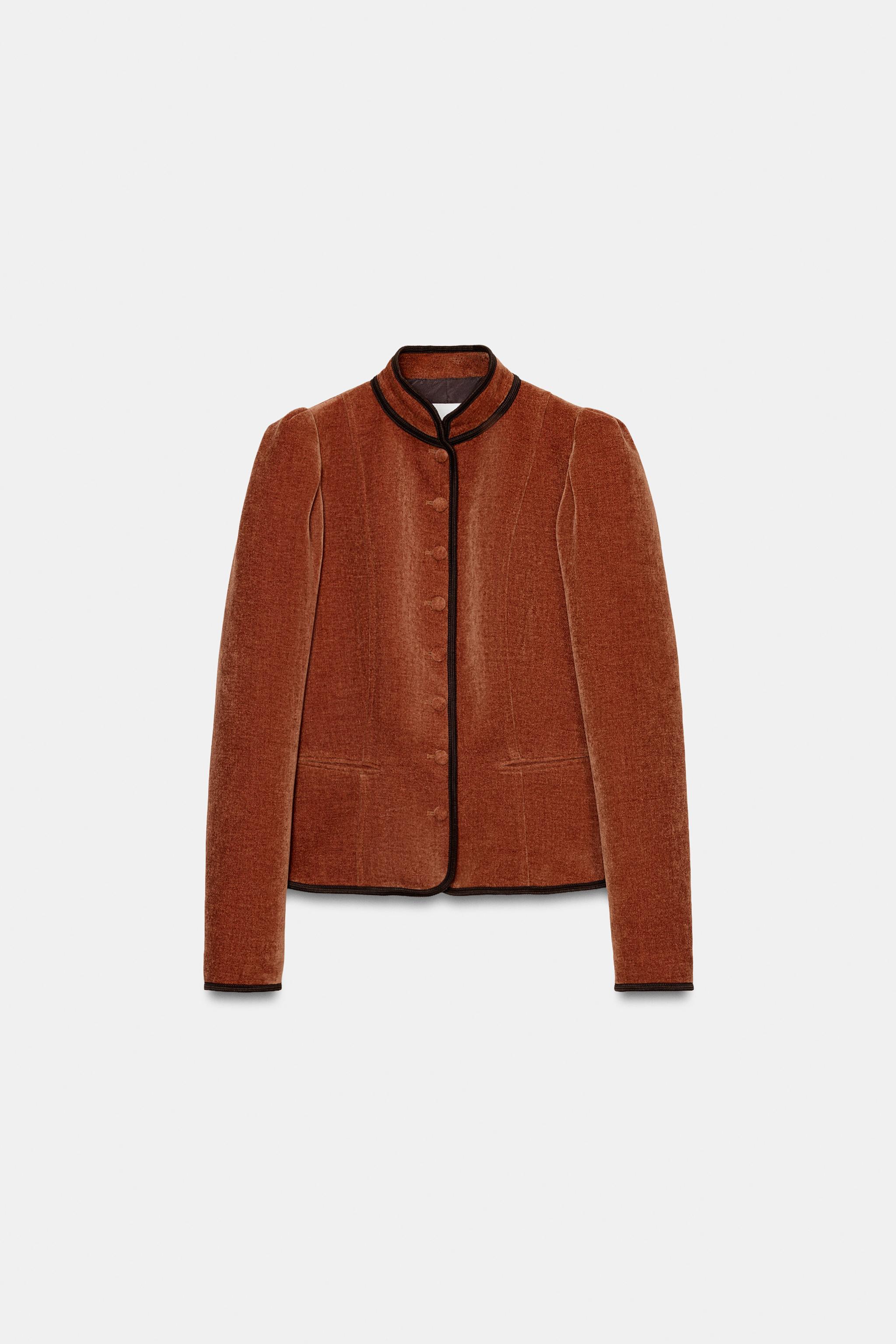 VESTE À LISERÉS EN CONTRASTE