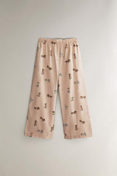 CHILDREN'S SKATER DOG FLANNEL PYJAMA SET - Pink by Zara - Image 3