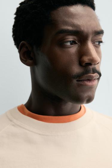 SWEAT RAS-DU-COU LAVÉ BASIQUE - Écru de Zara - Image 4
