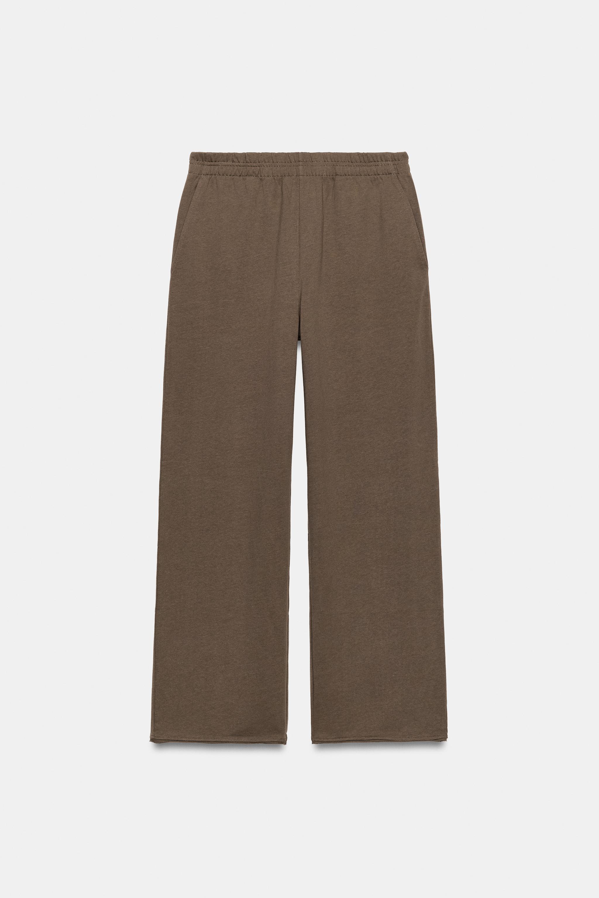 Женские брюки Zara STRAIGHT-LEG COTTON PANTS — фото 6