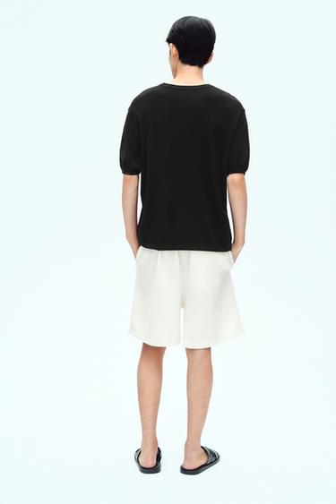 WASHED JOGGER BERMUDA SHORTS - Oyster-white by Zara