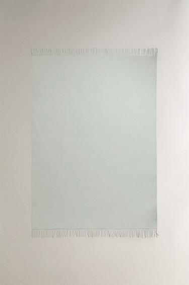 EXTRA SOFT PLAIN THROW - Light blue by Zara
