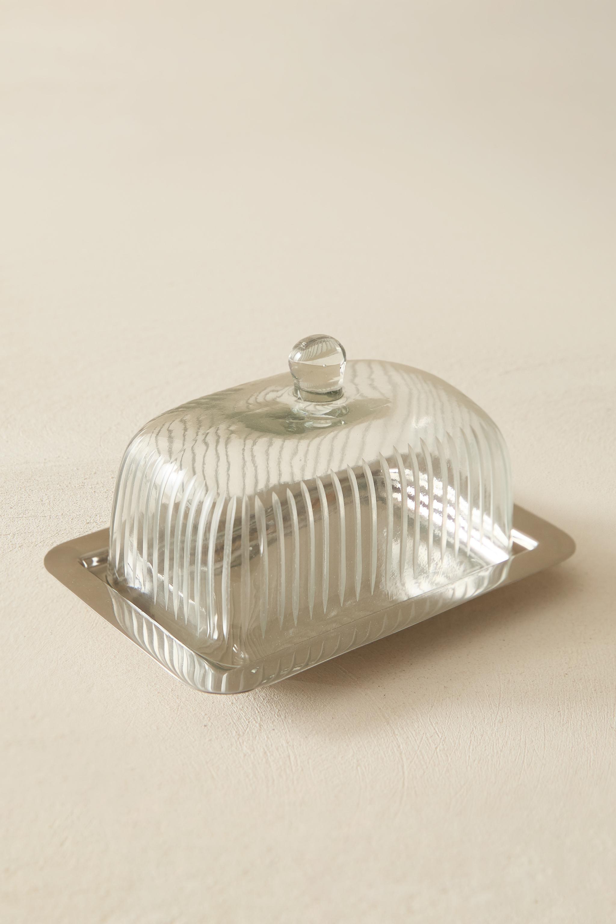 BEURRIER VERRE MÉTAL