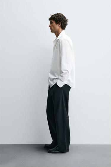 CREASED-EFFECT SHIRT - White by Zara - Image 3